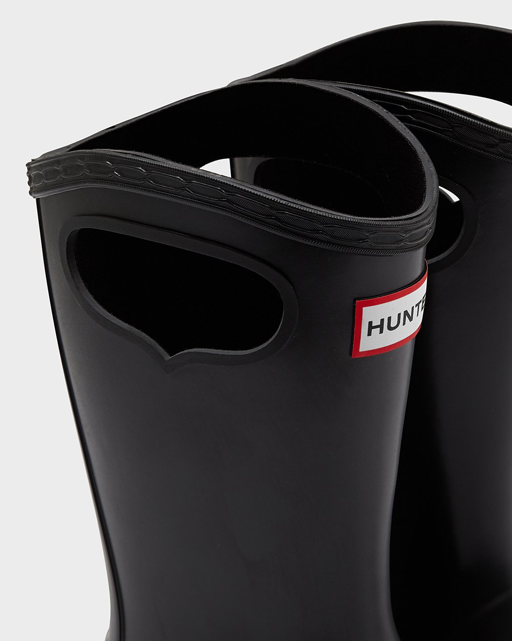 Kids Hunter Original Grab Handle | Rain Boots Black | NZ-13726-BDJV